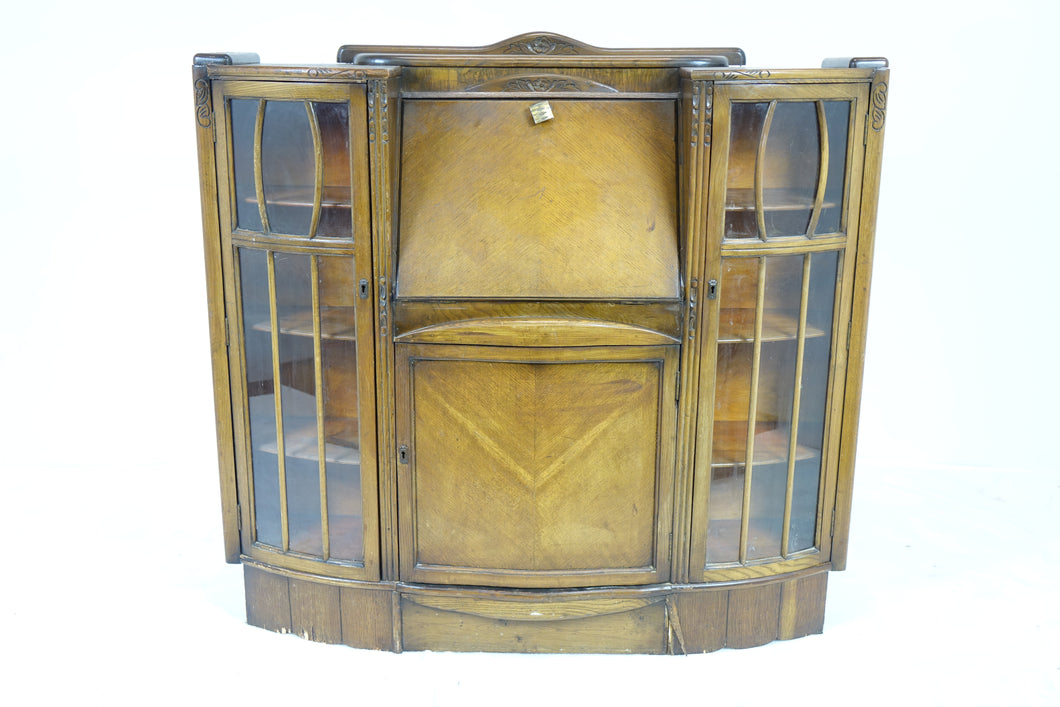 Antique Glass Cabinet Desk (48.5