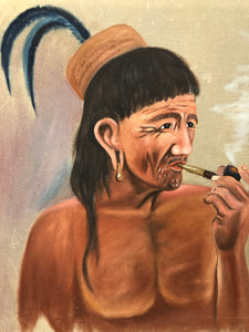 The Chief Oil on Board Signed on the Bottom
