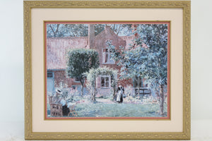 The House & Garden, Large Print of original Oil on Canvas