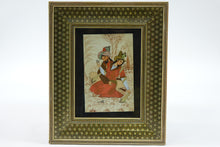 Load image into Gallery viewer, Persian Khatam frame inlaid with Artwork, Paint on Faux Ivory, Signed Original
