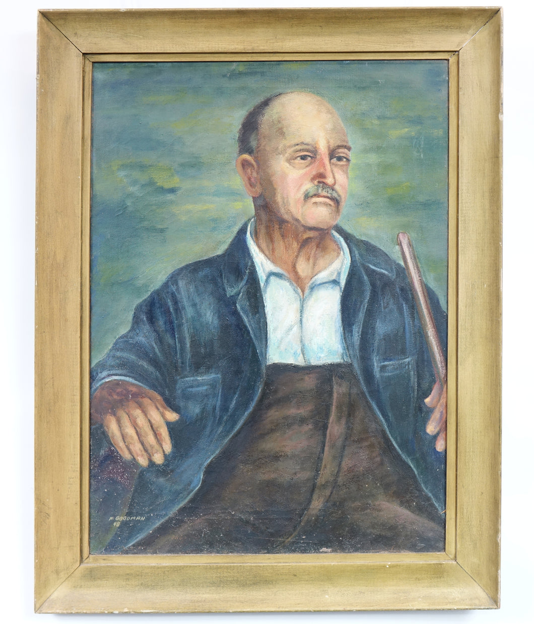 Portrait Oil on Canvas 1948 Signed Original