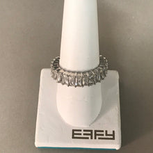 Load image into Gallery viewer, Sterling Silver Rhinestone Ring  Size,  8 3/4&quot;
