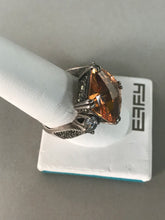 Load image into Gallery viewer, Sterling Silver Orange Gemstone Ring
