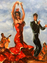Load image into Gallery viewer, Spanish Dancing Oil on Canvas Signed at the Bottom
