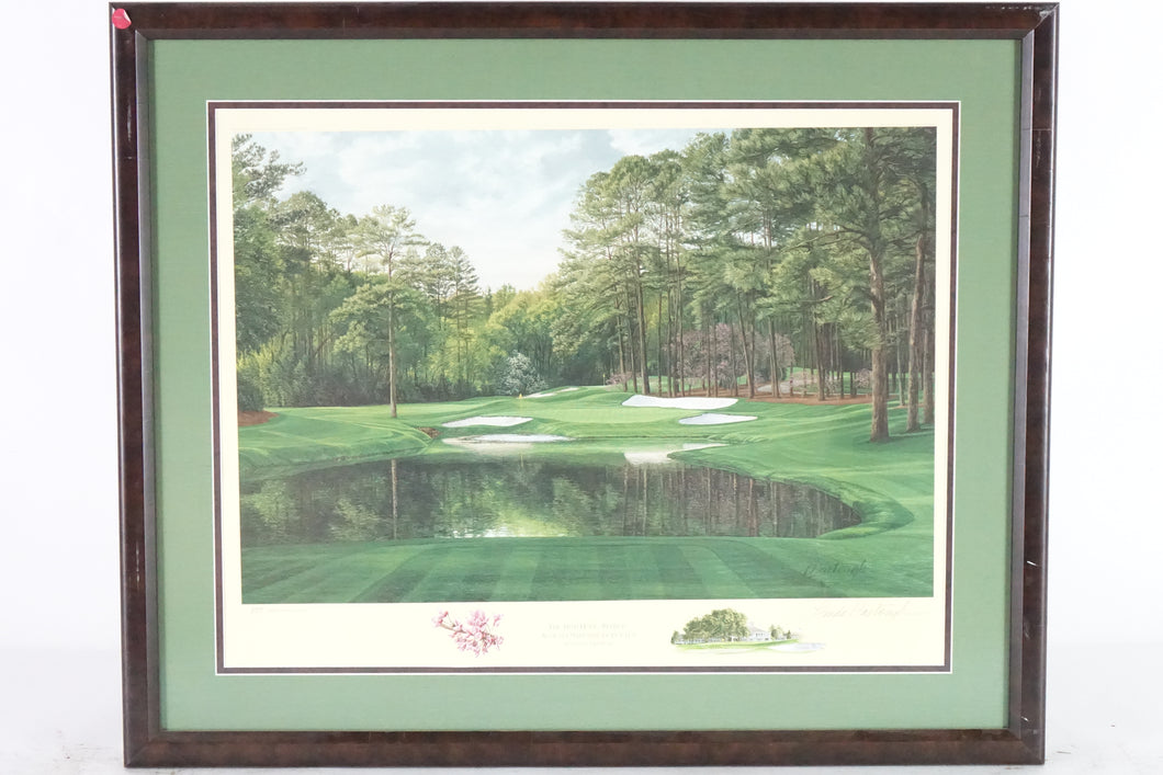 The 16th Hole, Lithograph, Signed, Stamped with Signet