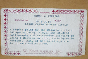 Chang Flower Panel-Petunias, Signed Print of original Watercolor