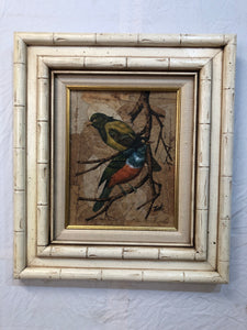 Birds Oil on Board Signed on the Bottom