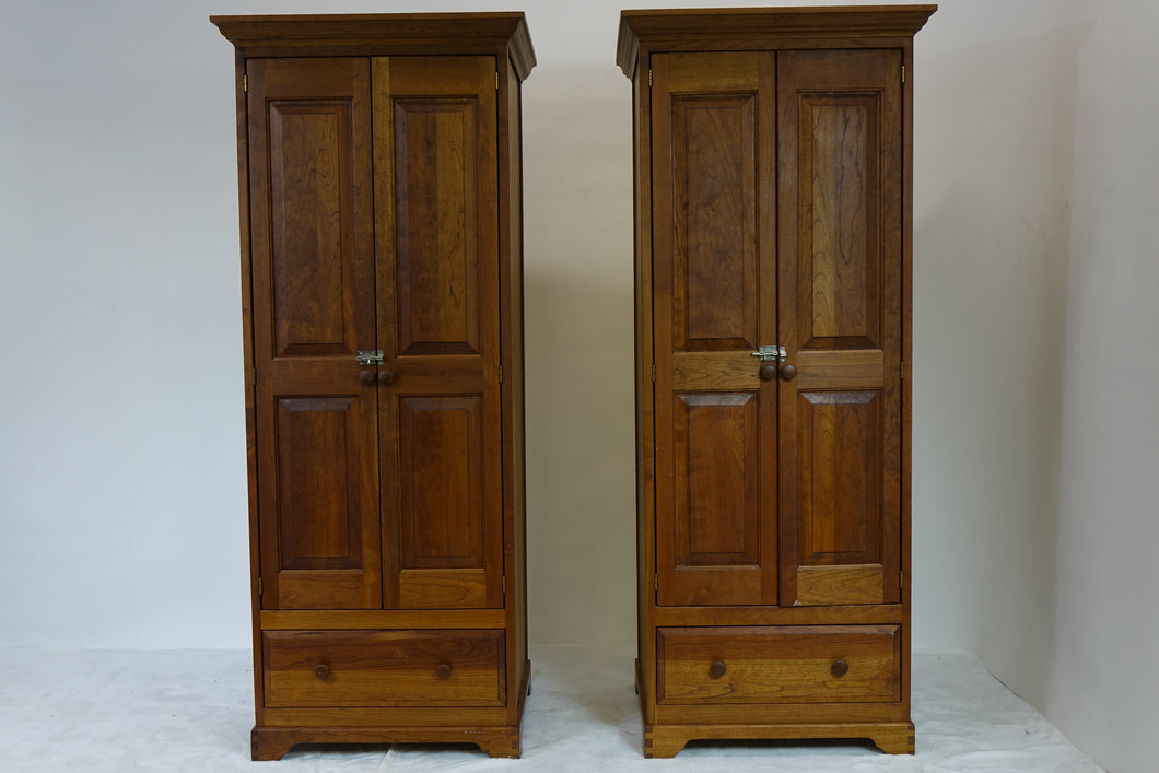 Pair Of Solid Cherry Cabinets/Armoire (27