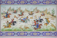 Load image into Gallery viewer, Persian Khatam inlaid with Artwork Paint on Faux Ivory Signed Original
