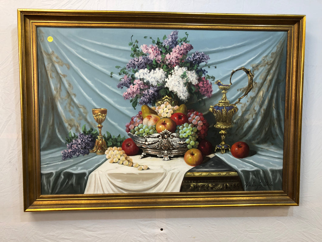 Still Life, Original Oil on Canvas, Signed on the Bottom