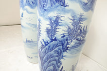 Load image into Gallery viewer, A Pair of Very Large Blue and White Chinese Porcelain Vases Marking on the Body
