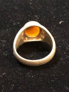Yellow Stone Kufi Ring Size 10.5