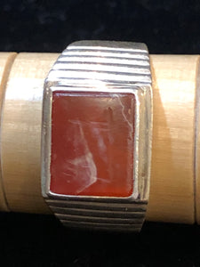Rectangular Marked Kufi Ring Size 10.75