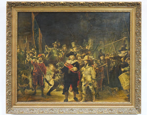 The Night Watch by Rembrandt Print of Original Oil Painting on Canvas