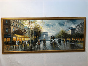Paris, Oil on Canvas, Signed on the Bottom