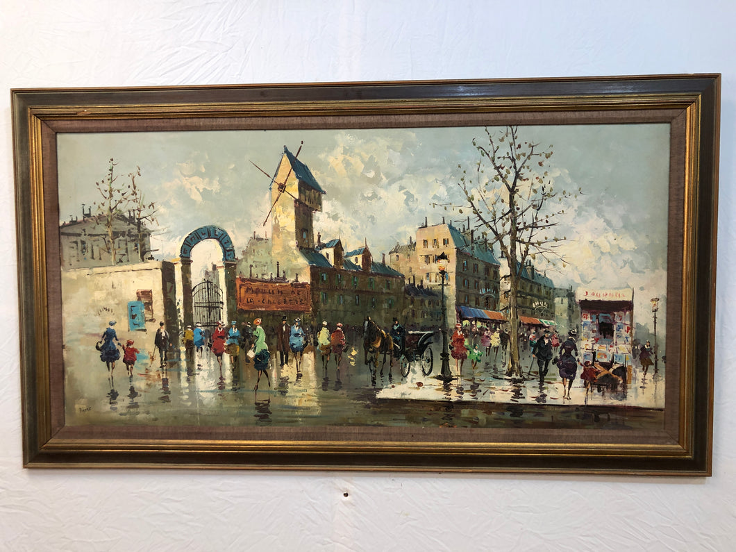 French Scene, Oil on Canvas, Signed on the Bottom