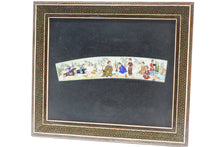 Load image into Gallery viewer, Persian Khatam Frame inlaid with Artwork Paint on Faux Ivory Signed Original
