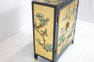 Small Chinese Lacquered Cabinet (23" x 11" x 30")