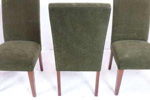 8 Upholstered Green Chairs(22" x 21" x 39")