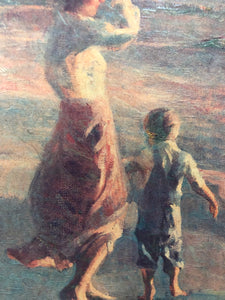 Mom and the Child Original Oil Painting