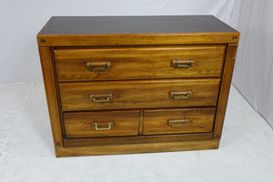 Beautiful Vintage Oak Cabinet With Drawers (40" x 17" x 75.25")