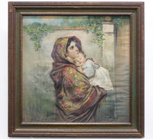 Load image into Gallery viewer, Mother &amp; Child Painting on Fabric Original
