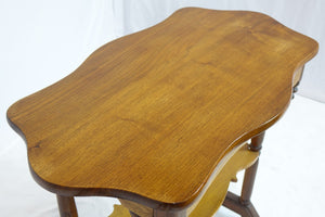 Wood Side Table With Shelf (31" x 18" x 28.5")