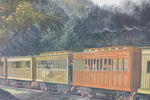 American Express Train, Lithograph, Signed