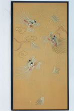 Load image into Gallery viewer, Chinese Silk Embroidery with Dragons
