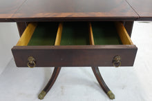 Load image into Gallery viewer, Vintage Drop Leaf Table With Inlays (52&quot; x 24.25&quot; x 30.5&quot;)
