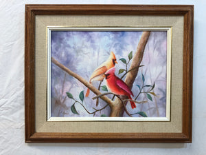The Birds Oil on Canvas Signed on the Bottom