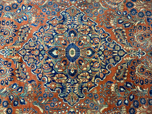Antique Persian Lilihan Sarouk Rug - 11'-9" x 9'