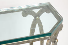 Load image into Gallery viewer, Beautiful Modern Metal And Glass Side Table (45.5&quot; x 13.5&quot; x 34.25&quot;)
