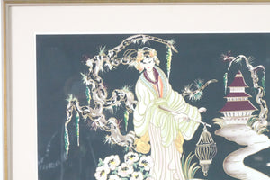 Geisha, Large Original Watercolor on Paper