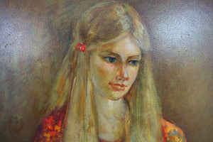 Portrait Oil Paint on Canvas Board Original