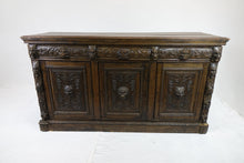 Load image into Gallery viewer, 19th Century Large Heavily Carved Gothic Revival Sideboard (71.5&quot; x 21.5&quot; x 40&quot;)
