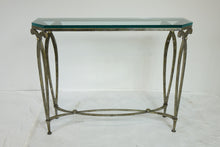 Load image into Gallery viewer, Beautiful Modern Metal And Glass Side Table (45.5&quot; x 13.5&quot; x 34.25&quot;)
