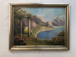 European Scene Oil on Canvas