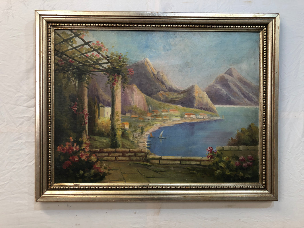 European Scene Oil on Canvas
