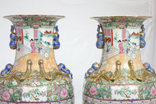 Load image into Gallery viewer, A Pair Of Large Famille Of Rose Chinese Vase (1&#39;1&quot; x 1&#39;1&quot; x 3&#39;1&quot;)
