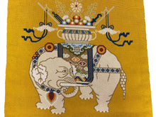 Load image into Gallery viewer, Elephant Wall Hanging Needlepoint Carpet - 5&#39;-2&quot; x 2&#39;-5&quot;
